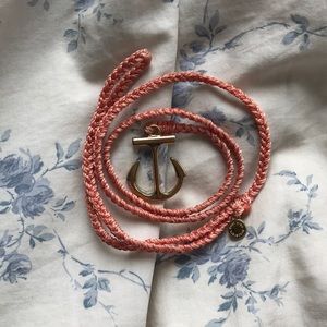 Pink/gold anchor wrap Pura Vida bracelet